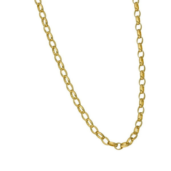 9ct Yellow Gold Belcher Chain - 22" - 10.1g