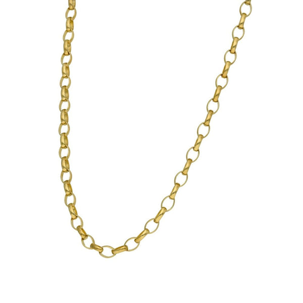 9ct Yellow Gold Belcher Chain - 22" - 10.1g