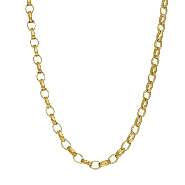 9ct Yellow Gold Belcher Chain - 22" - 10.1g