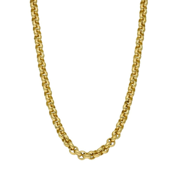 9ct Yellow Gold Round Link Belcher Chain - 46.5g - 24"