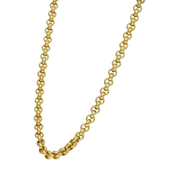 9ct Yellow Gold Round Link Belcher Chain - 46.5g - 24"