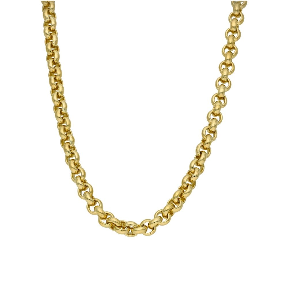 9ct Yellow Gold Belcher Chain - 18" - 38.2g