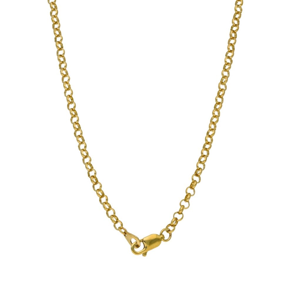 Ladies 9ct Yellow Gold Belcher Necklace - 22" - 6.6g