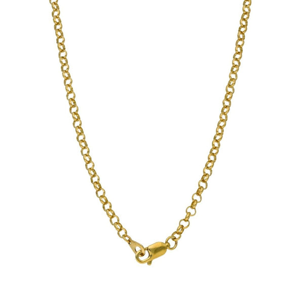 Ladies 9ct Yellow Gold Belcher Necklace - 22" - 6.6g