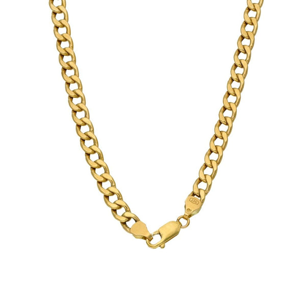 9ct Yellow Gold Hollow Curb Chain - 20" - 9.4g