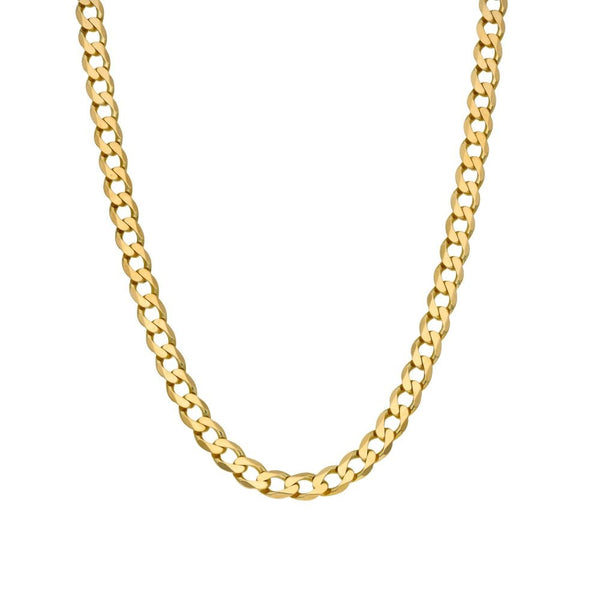 9ct Yellow Gold Curb Chain - 14.2g - 21"