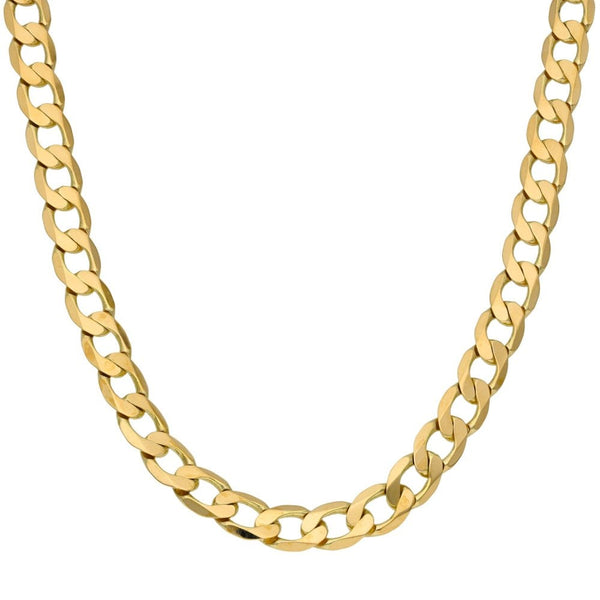 Gents 9ct Yellow Gold Curb Chain - 22" - 34.9g