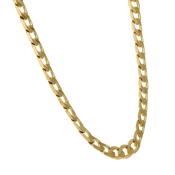 Gents 9ct Yellow Gold Curb Chain - 22" - 34.9g