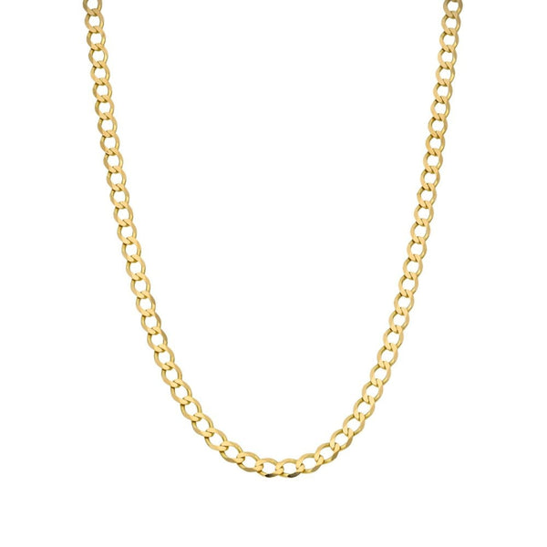 9ct Yellow Gold Curb Chain - 18" - 5.4g