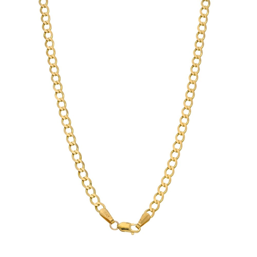 9ct Yellow Gold Curb Chain - 18" - 5.4g
