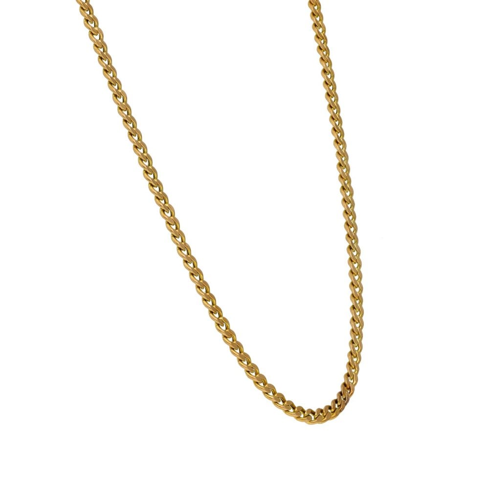 9ct Yellow Gold Curb Chain - 21" - 4.9g