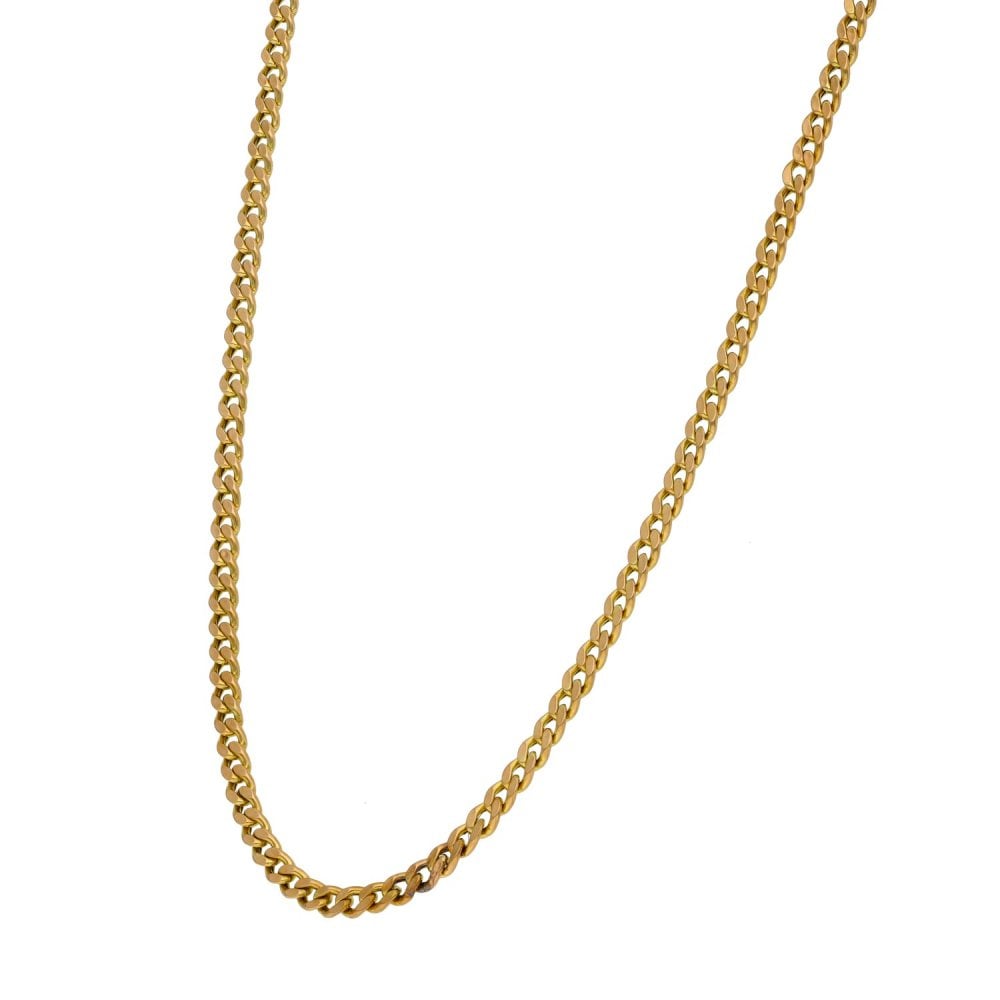 9ct Yellow Gold Curb Chain - 21" - 4.9g