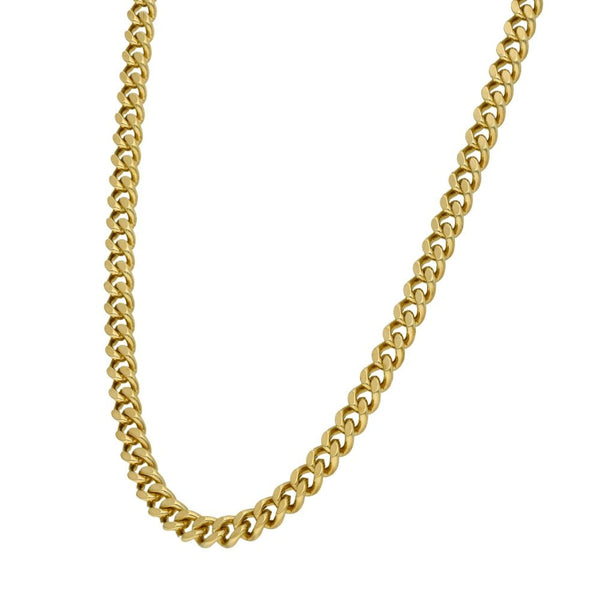 9ct Yellow Gold Curb Chain - 22" - 32.1g