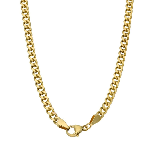 9ct Yellow Gold Curb Chain - 22" - 32.1g