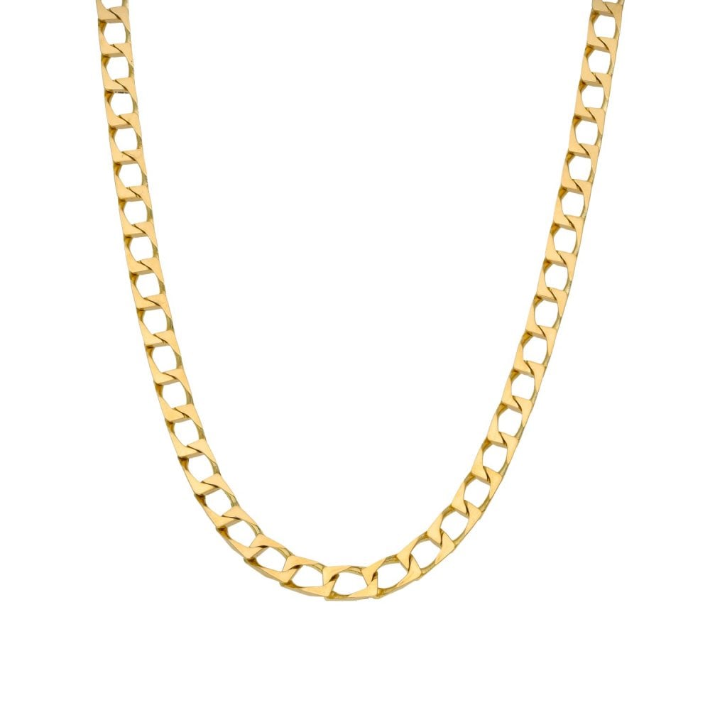 9ct Yellow Gold Curb Chain - 16" - 11.7g