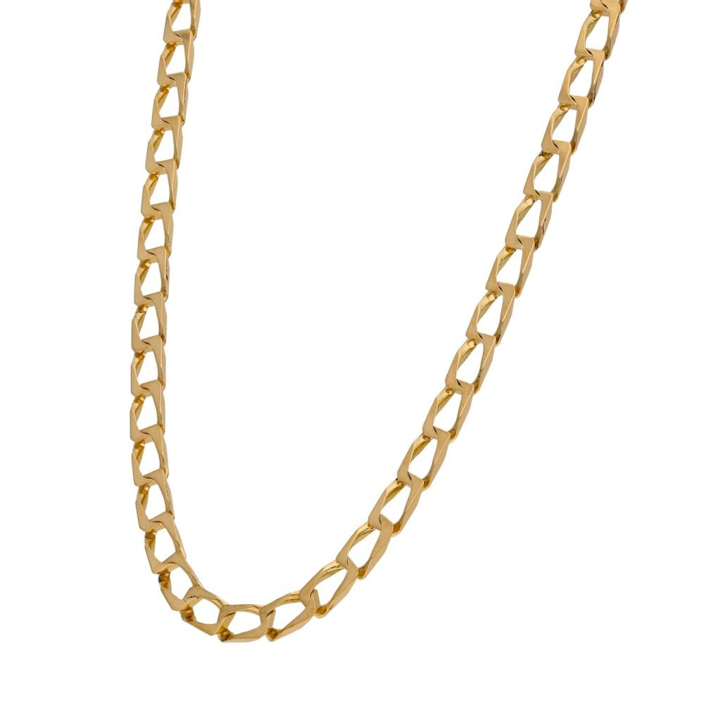9ct Yellow Gold Curb Chain - 14.2g - 19"