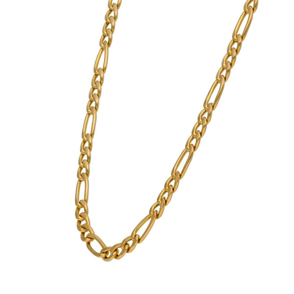 Gents 9ct Yellow Gold Hollow Figaro Chain - 25" - 13.2g