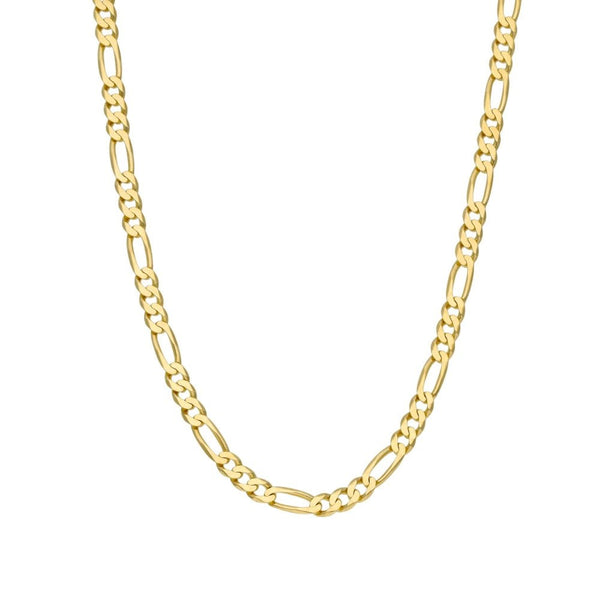 9ct Yellow Gold 3-1 Figaro Chain - 20" - 9.6g