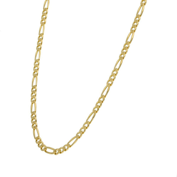 9ct Yellow Gold 3-1 Figaro Chain - 20" - 9.6g
