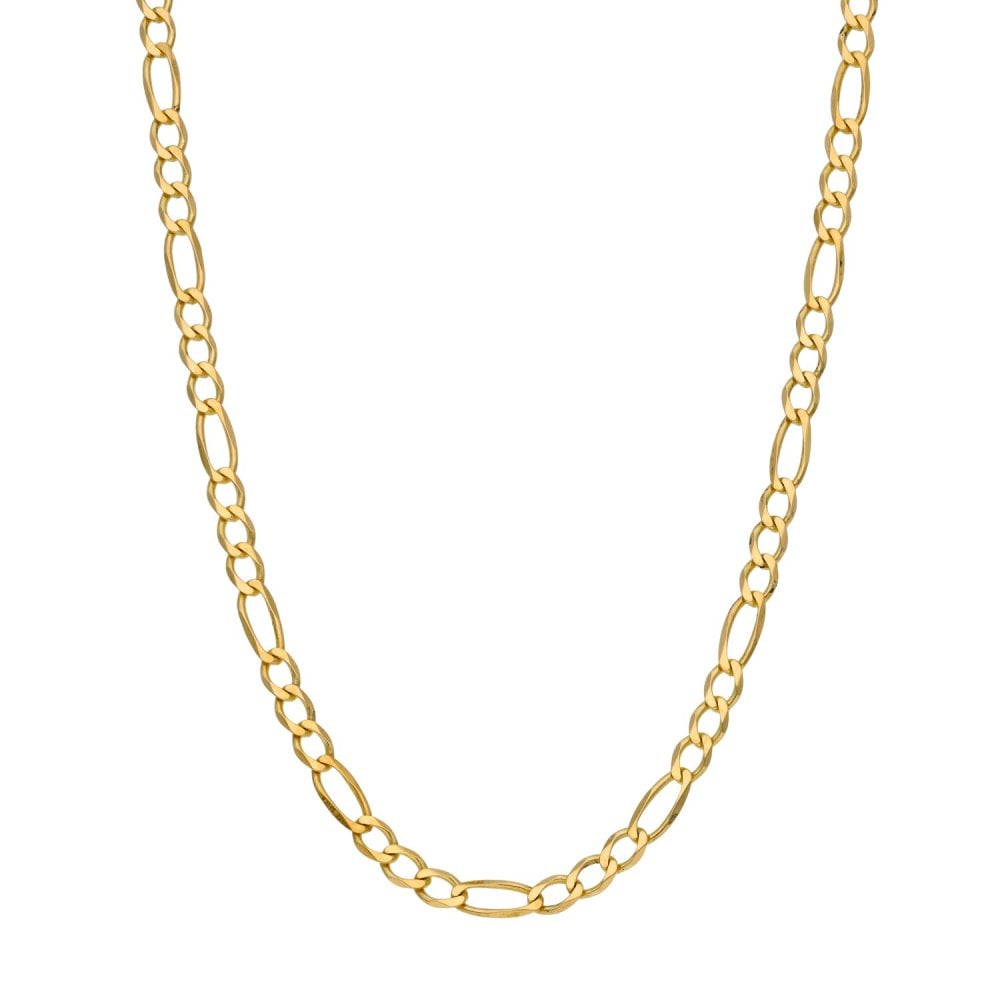 9ct Yellow Gold Figaro Chain - 24" - 6.4g