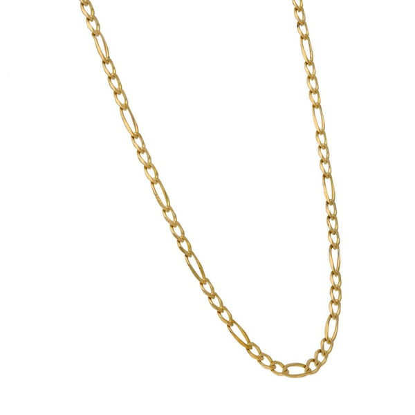 9ct Yellow Gold Figaro Chain - 24" - 6.4g