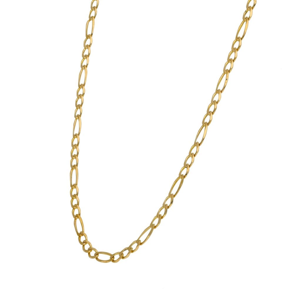 9ct Yellow Gold Figaro Chain - 24" - 6.4g