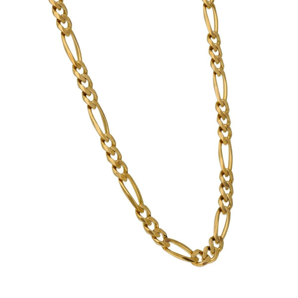 Gents 9ct Yellow Gold Figaro Necklace - 20" - 22.5g