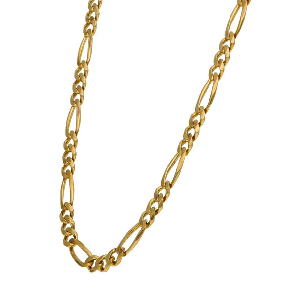 Gents 9ct Yellow Gold Figaro Necklace - 20" - 22.5g