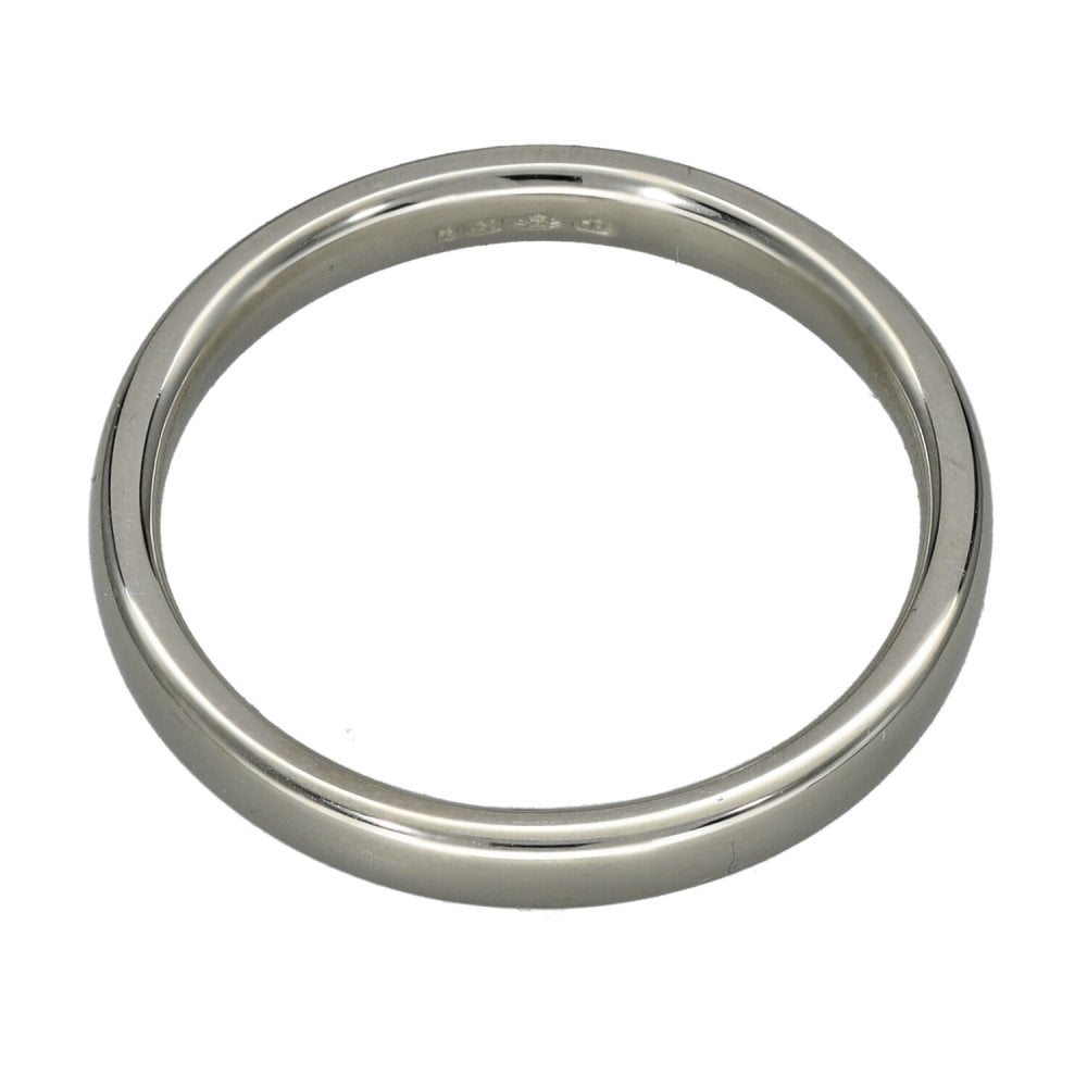 Gents Platinum 3mm Wedding Ring - Size S - 6.4g