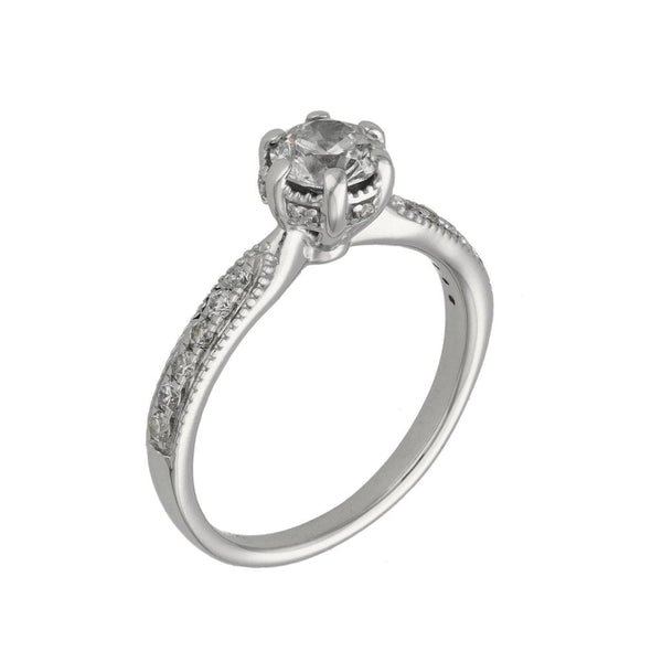 Ladies 18ct White Gold Diamond Engagement Ring - 0.81ct