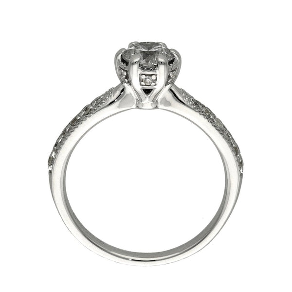 Ladies 18ct White Gold Diamond Engagement Ring - 0.81ct