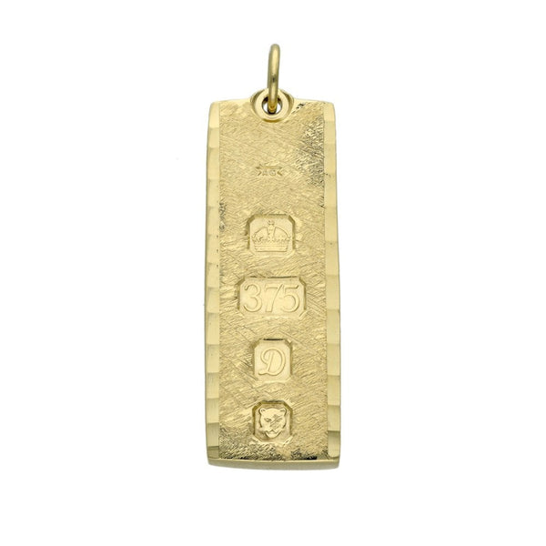Gents 9ct Yellow Gold Ingot Pendant - 29.1g