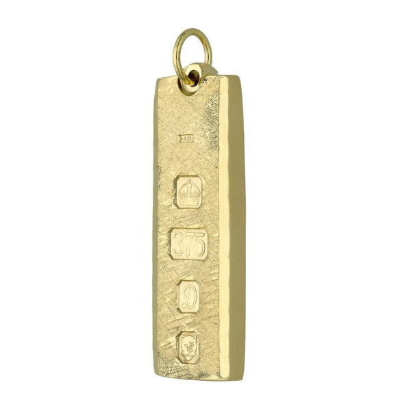 Gents 9ct Yellow Gold Ingot Pendant - 29.1g