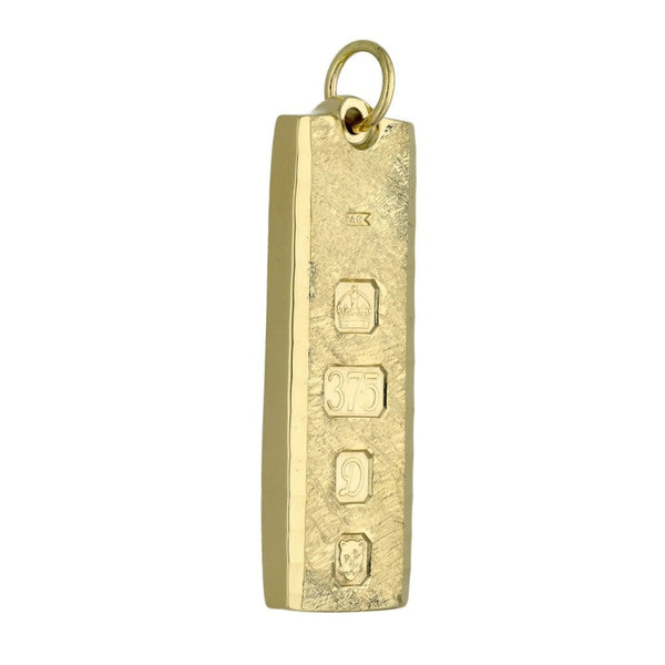 Gents 9ct Yellow Gold Ingot Pendant - 29.1g