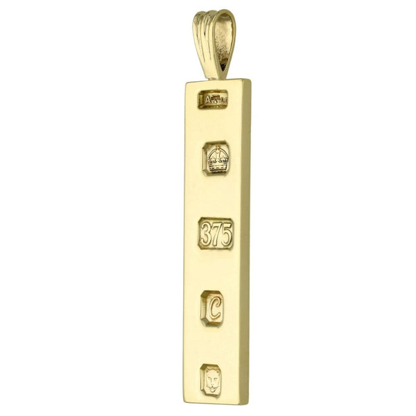 Gents 9ct Yellow Gold Ingot Pendant - 23.1g