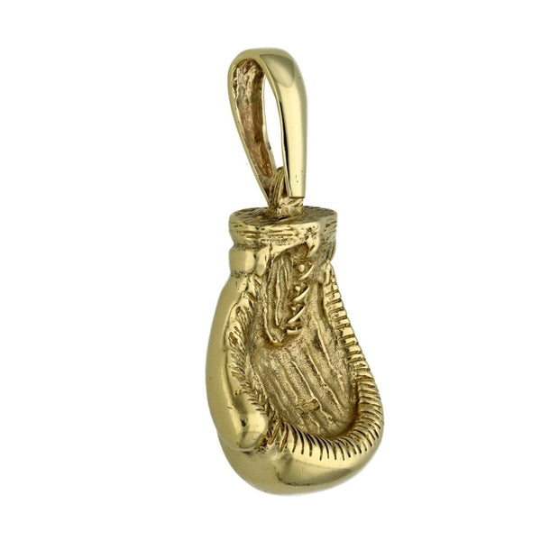Gents 9ct Yellow Gold Solid Boxing Glove Pendant - 51.4g