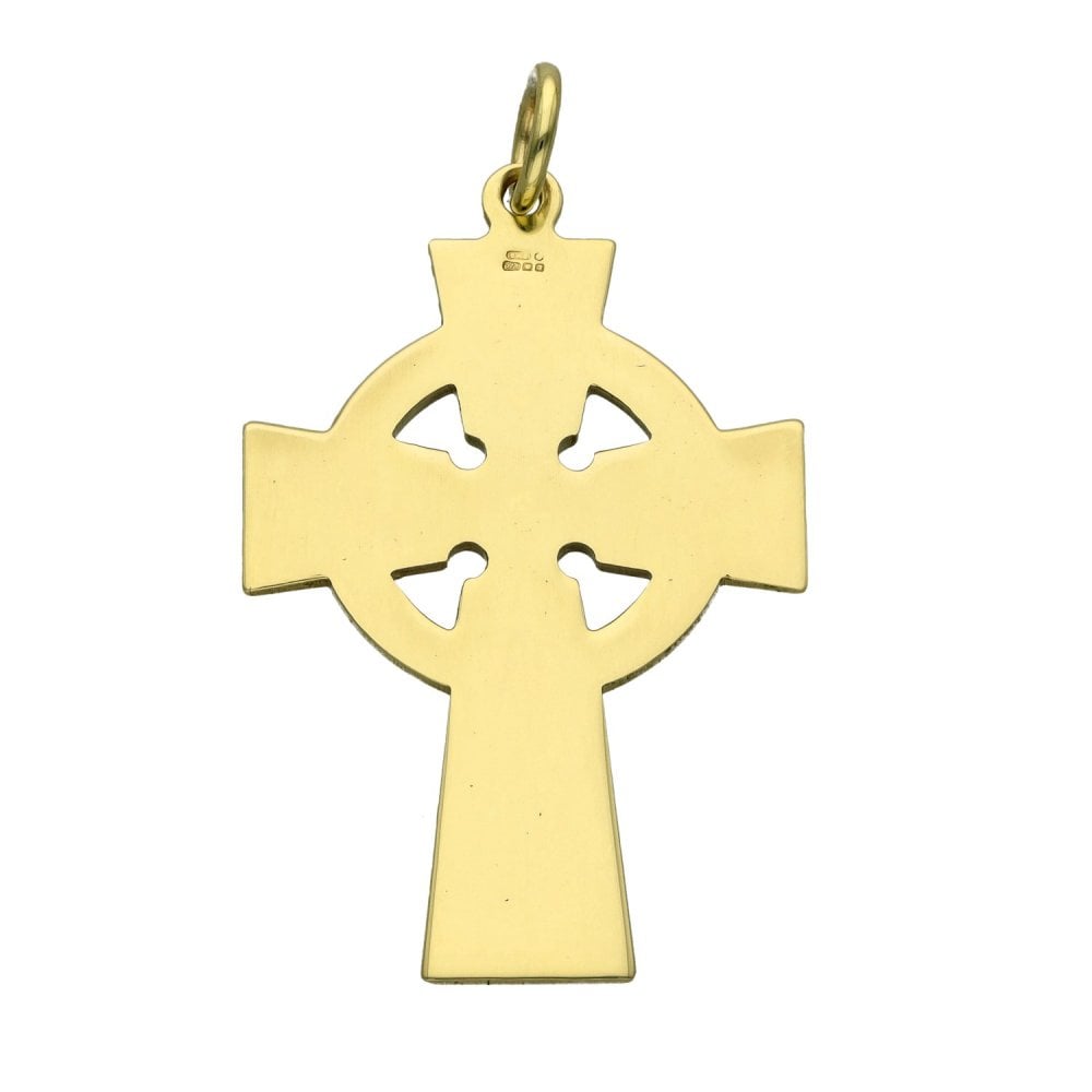 Ladies 9ct Yellow Gold Celtic Cross Pendant - 4.1g
