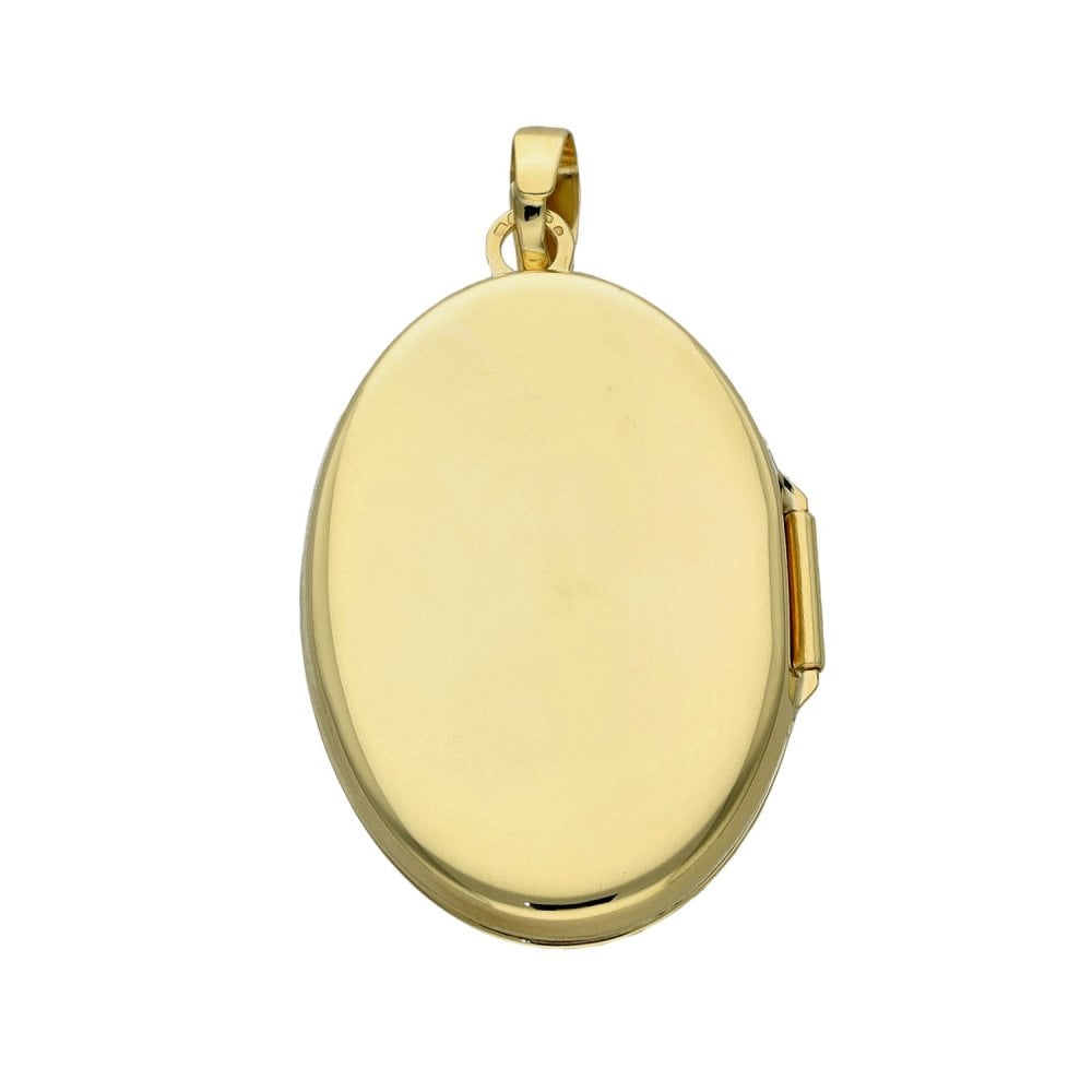 Ladies 9ct Yellow Gold Celtic Pattern Locket - 3.4g