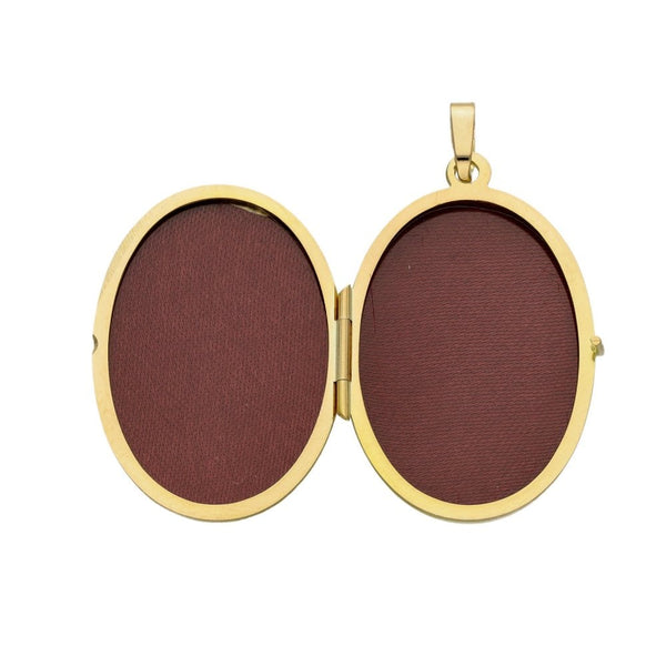 Ladies 9ct Multi-Tone Gold Flower Locket - 3.3g