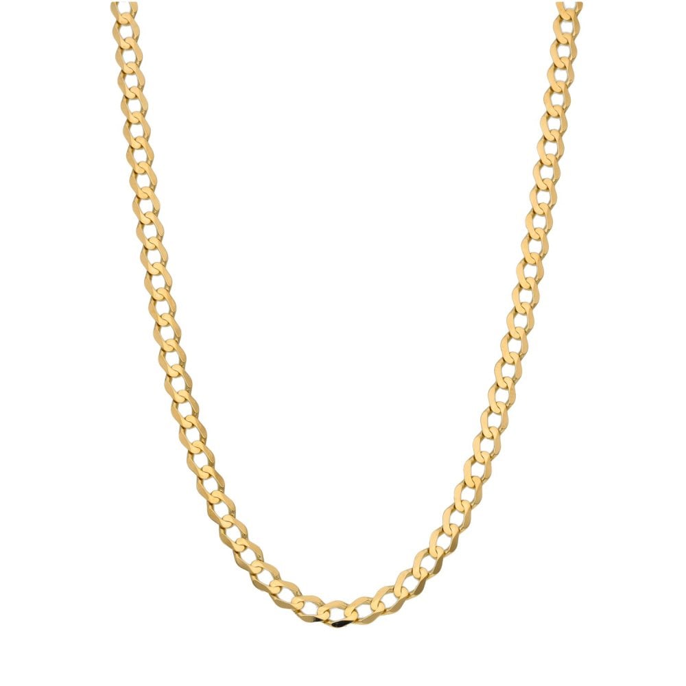 9ct Yellow Gold Curb Chain - 18" - 5.8g