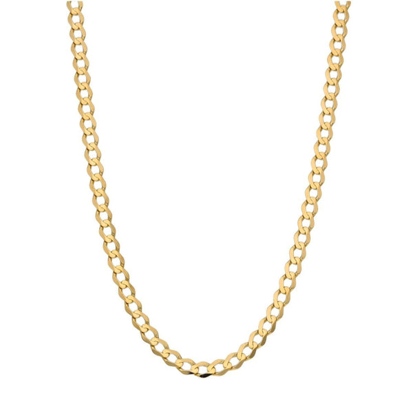 9ct Yellow Gold Curb Chain - 18" - 5.8g
