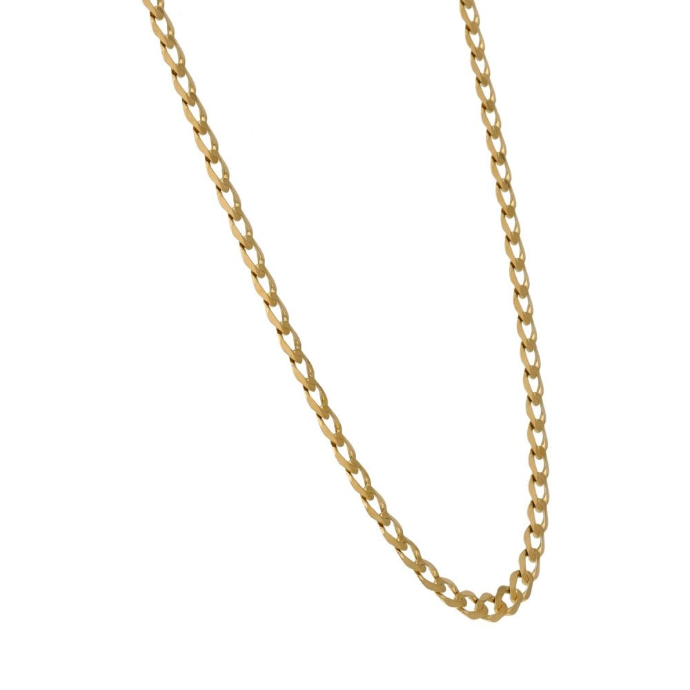 9ct Yellow Gold Curb Chain - 18" - 5.8g