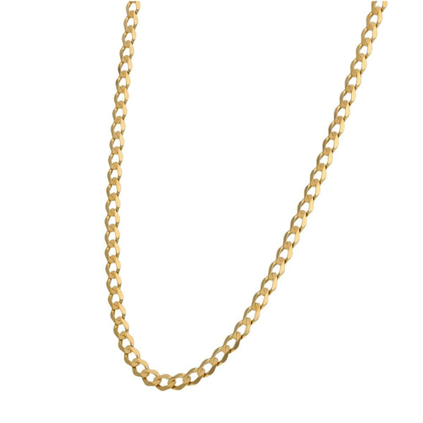 9ct Yellow Gold Curb Chain - 18" - 5.8g