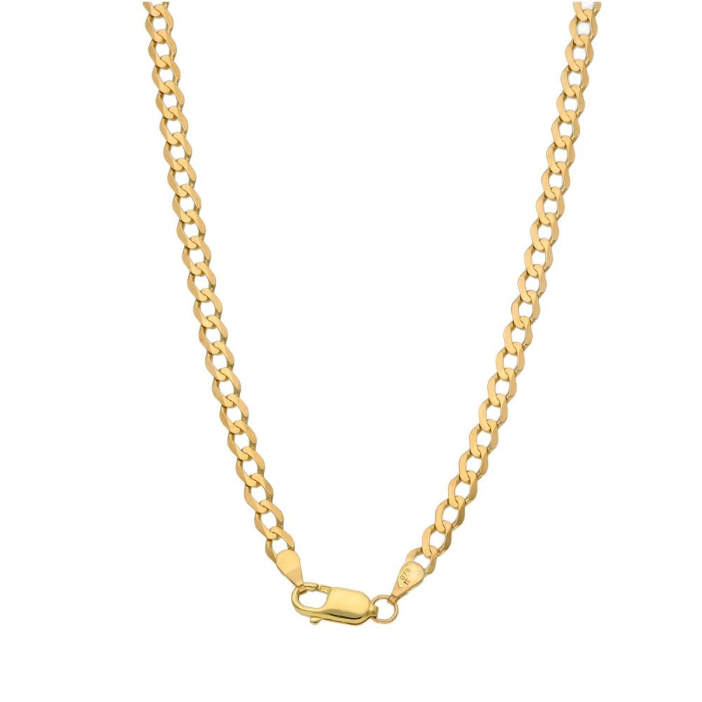 9ct Yellow Gold Curb Chain - 18" - 5.8g