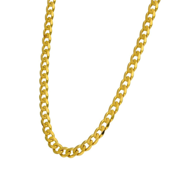 9ct Yellow Gold Curb Chain - 18" - 21.7g