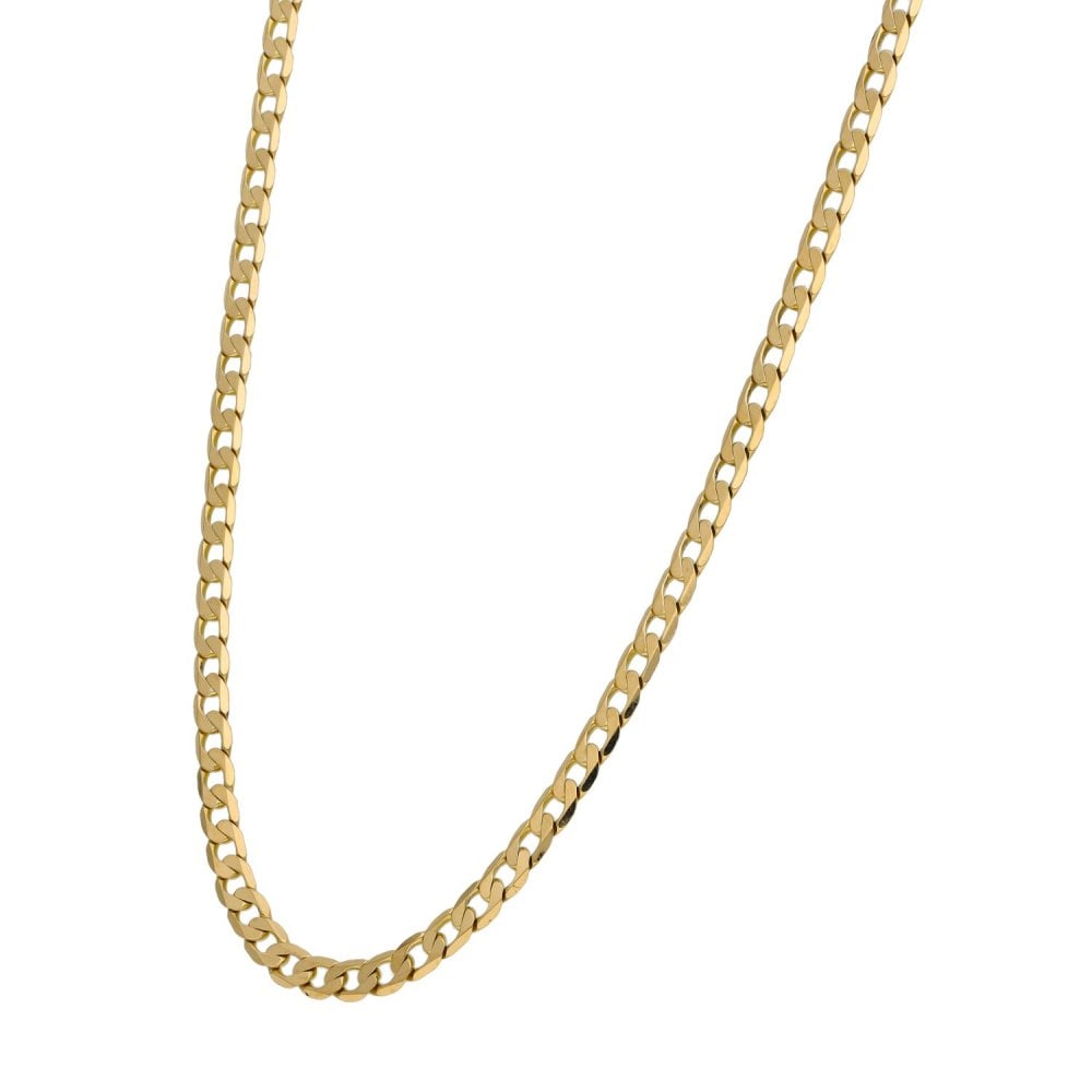 9ct Yellow Gold Curb Chain - 20" - 8.7g