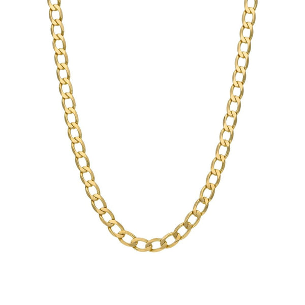 9ct Yellow Gold Curb Chain - 22" - 10.0g