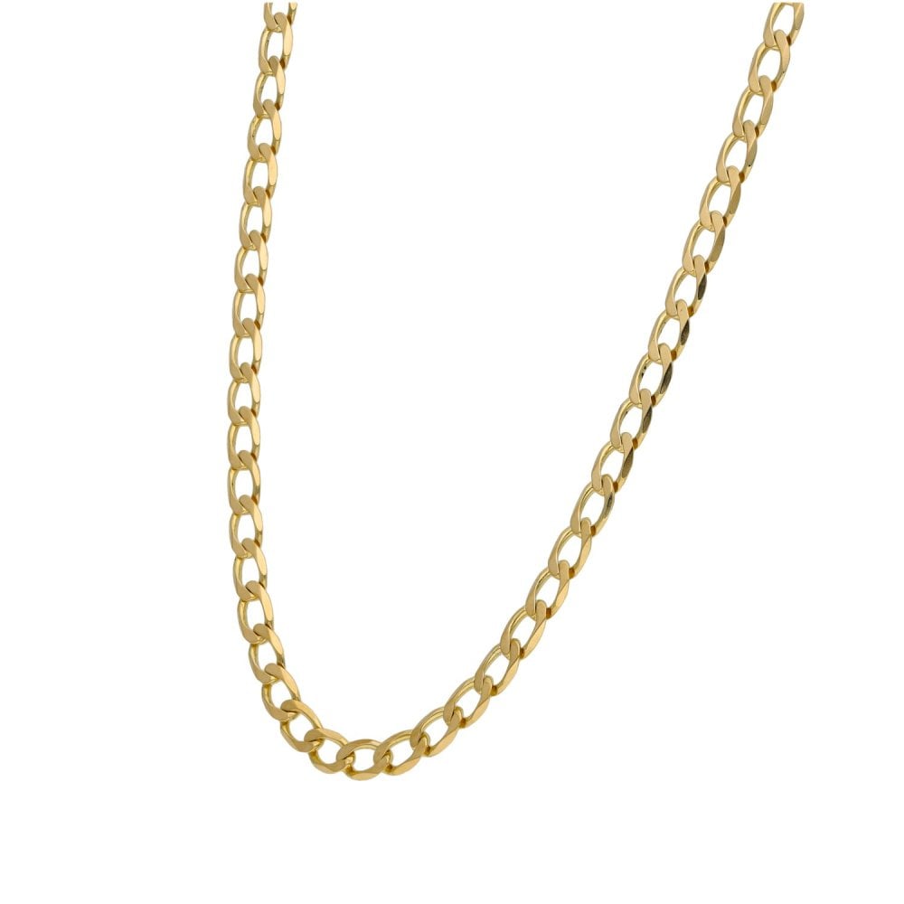 9ct Yellow Gold Curb Chain - 22" - 10.0g