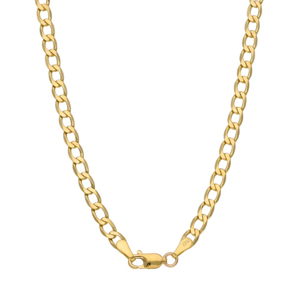 9ct Yellow Gold Curb Chain - 22" - 10.0g
