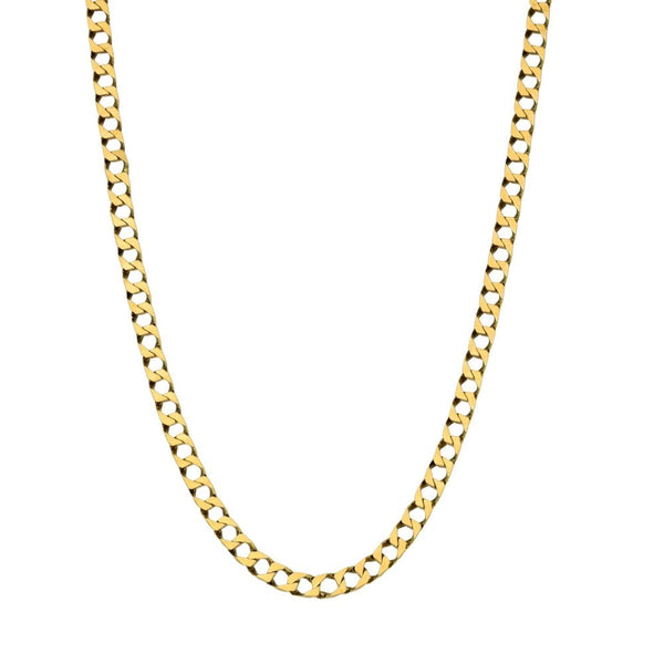 9ct Yellow Gold Curb Chain - 18" - 6.6g